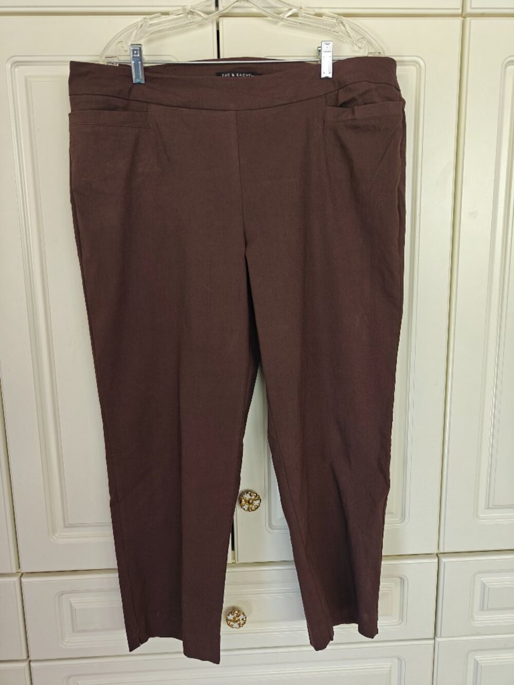 Zac & Rachel Brown Pull On Pants, Size 18W